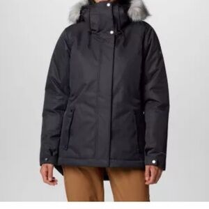 Columbia Sportswear Women's Black Winter Jacket with Faux Fur Hood XS